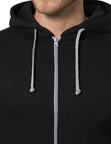 Homme À Lower East Couleurs Capuche Sweat Pour Différentes Veste Noirgris AnSqwf